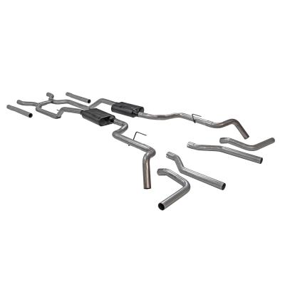 American Thunder Crossmember-Back Exhaust System Fits 1963-1966 GM C10/1000 Series V8 Truck, 2Wd Short And Long Bed, 2.5 Inch 409 Stainless Steel, Dual Exit Flowmaster