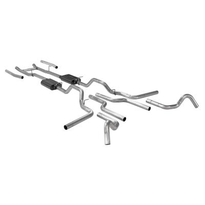 American Thunder Crossmember-Back Exhaust System Fits 1967-1972 Ford F-100/250/350 V8 Without Side Tank, 2Wd Short And Long Bed, 2.5 Inch 409 Stainless Steel, Dual Exit Flowmaster