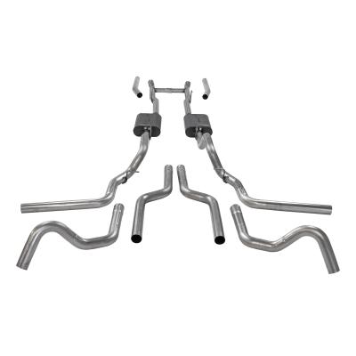 American Thunder Crossmember-Back Exhaust System Fits 1967-1972 Ford F-100/250/350 V8 Without Side Tank, 2Wd Short And Long Bed, 2.5 Inch 409 Stainless Steel, Dual Exit Flowmaster