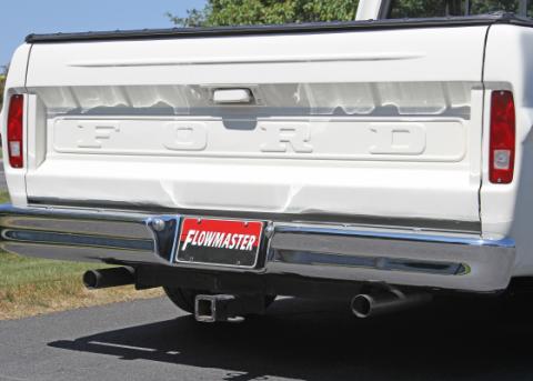 American Thunder Crossmember-Back Exhaust System Fits 1967-1972 Ford F-100/250/350 V8 Without Side Tank, 2Wd Short And Long Bed, 2.5 Inch 409 Stainless Steel, Dual Exit Flowmaster