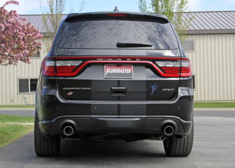 American Thunder Cat-Back Exhaust System Fits 2018-2024 Dodge Durango 6.4-Liter, American Thunder Cat-Back 3.0-Inch Stainless Steel Exhaust System, 4.00-Inch Polished Tips, Dual Out Rear Exit Flowmaster