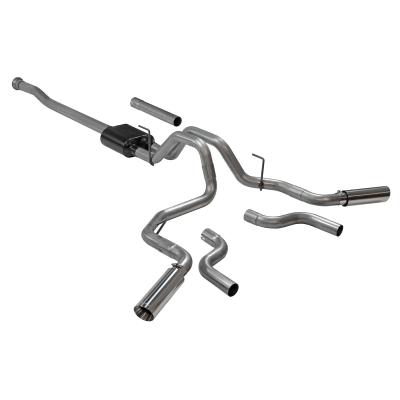 American Thunder Cat-Back Exhaust System Fits 2021-2025 Ford F-150 2.7L, 3.5L, 5.0L. American Thunder, Cat-Back, Dual Exit Stainless Steel Exhaust System Flowmaster