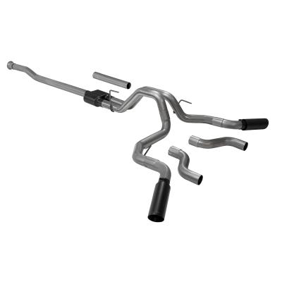 Outlaw Cat-Back Exhaust System Fits 2021-2025 Ford F-150 2.7L, 3.5L, 5.0L, 3.0 Inch Outlaw Dual Exit Stainless Steel Cat-Back Exhaust System Flowmaster