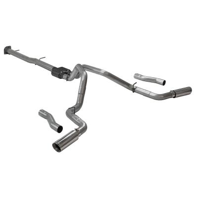 Outlaw Cat-Back Exhaust System Fits 2020-2026 Silverado/Sierra 2500Hd/3500Hd 6.6L Gas V8, Outlaw Series, 3.50 Inch To Dual 3.00 Inch Cat-Back, Dual Rear Exit, Stainless Steel Exhaust System Flowmaster