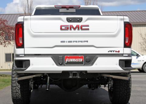 Outlaw Cat-Back Exhaust System Fits 2020-2026 Silverado/Sierra 2500Hd/3500Hd 6.6L Gas V8, Outlaw Series, 3.50 Inch To Dual 3.00 Inch Cat-Back, Dual Rear Exit, Stainless Steel Exhaust System Flowmaster