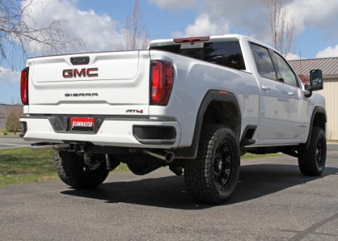 Outlaw Cat-Back Exhaust System Fits 2020-2026 Silverado/Sierra 2500Hd/3500Hd 6.6L Gas V8, Outlaw Series, 3.50 Inch To Dual 3.00 Inch Cat-Back, Dual Rear Exit, Stainless Steel Exhaust System Flowmaster