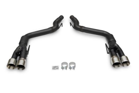 Outlaw Axle-Back Exhaust System Fits 2024-2026 Ford Mustang Gt 5.0-Liter And Ecoboost 2.3-Liter, Outlaw Axle-Back 3.0-Inch Stainless Steel Exhaust System, 4.00-Inch Polished Quad Tips With Valves Flowmaster