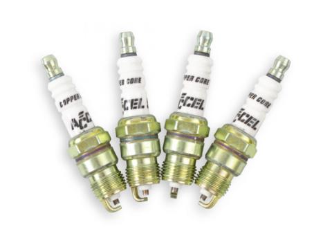 HP Copper Spark Plug Shorty 14MM Thread .460 In Reach Tapered Seat 2 Pack Of 0576S-4 (8 Spark Plugs) ACCEL