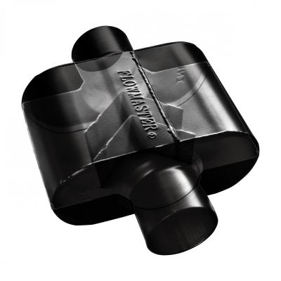 Super 10 Series Chambered Muffler Super 10 Series Stainless Steel 2.50 Offset In/ 2.50 Center Out Aggressive Sound Flowmaster