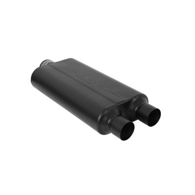50 Series Delta Flow Chambered Muffler 50 Delta Flow Stainless Steel 3.00 Center In 2.50 Dual Out Moderate Sound Flowmaster