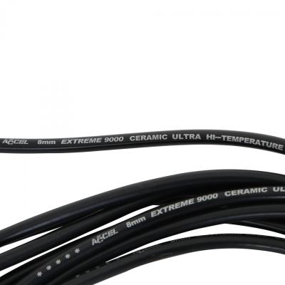 Spark Plug Wire Set-Extreme 9000 Ceramic-Chevy/Gmc V8 Hei 75-86 Over Valve Cover This Custom Fit Extreme Heat Ceramic Boot Spark Plug Wire Set Fits Chevy/Gmc V8 Hei Applications 75-86 ACCEL