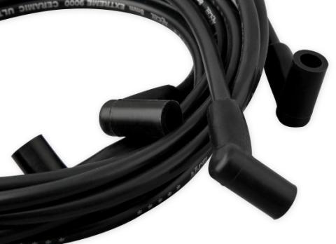 Spark Plug Wire Set Chevy Small Block- Hei 75-86 Wires Under Valve Cover Black ustom Fit Extreme Heat Black Ceramic Boot Spark Plug Wire Set ACCEL