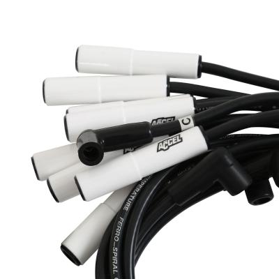 Spark Plug Wire Set Extreme 9000 Ceramic- Chevy/Gm Big Block 90-95 (Except Ss) This Custom Fit Extreme Heat Ceramic Boot Spark Plug Wire Set Fits Chevy / GM Big Block 1990-1995 (Except Ss) ACCEL