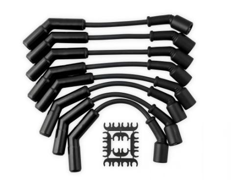 Spark Plug Wire Set Extreme 9000 Ceramic Boot Ls Terminals Ls3/Ls4/Ls7 Black Custom Fit Extreme Heat Black Ceramic Boot Ferro Spiral Core Spark Plug Wire Set ACCEL