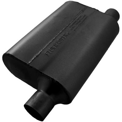 40 Series Delta Flow Chambered Muffler 40 Delta Flow 2.25 Offset In 2.25 Same Side Out -Aggressive Sound Flowmaster