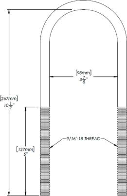 Extended U-Bolt Flip Kit for 3.5 Inch OD Axle Tubes All Pro Off Road