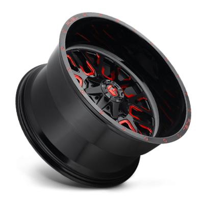 Aluminum Wheels 18X9 Stroke D612 5 On 114.3/5 On 127 Gloss Red/Milled 78.1 Bore 1 Offset Fuel Off Road Wheels