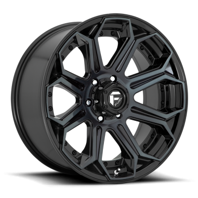 Aluminum Wheels 18X9 Siege D704 5 On 127 Gloss Black Machined Double Dark Tint 71.5 Bore 1 Offset Fuel Off Road Wheels