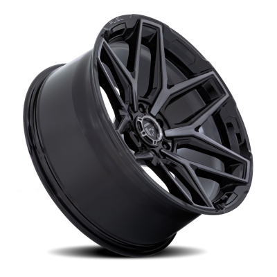 Aluminum Wheels 18X9 Flux 6 FC854BT 6 On 114.3 Gloss Black Brushed Gray Tint 66.06 Bore 20 Offset Fuel Off Road Wheels