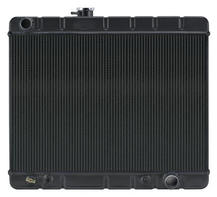 66-67 GTO With AC Automatic Aluminum Radiator Black Night Rider Series Cold Case Radiators