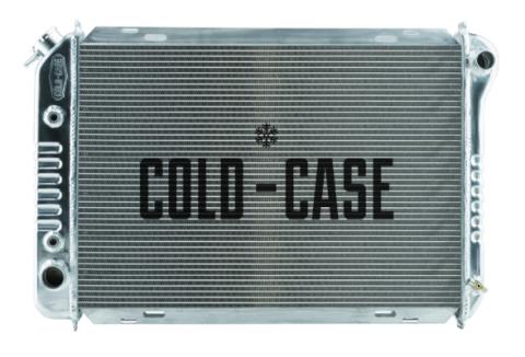 1987-1993 Ford Mustang Cobra Aluminum Radiator Auto Transmission Dual 12 Inch Fans Cold Case Radiators
