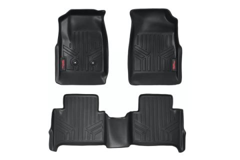 Heavy Duty Floor Mats Front/Rear-15-22 Chevy Colorado/GMC Canyon Crew Cab Rough Country