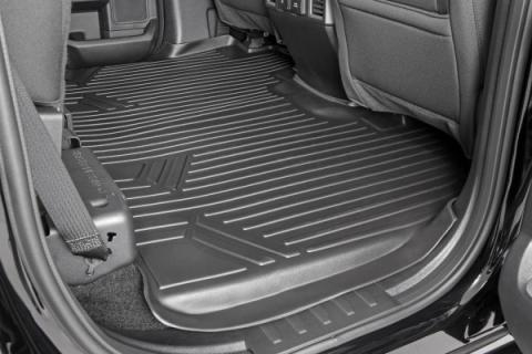 Heavy Duty Floor Mats Front/Rear W/Center 15-Up Ford F-150 SuperCrew Cab Rough Country