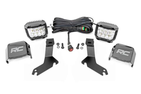 LED Light Kit Ditch Mount 3 Inch OSRAM Wide Chevy Silverado 1500 (99-06)/Tahoe (00-06) Rough Country