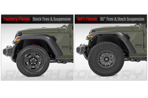 WF1 Fender Flares Jeep Gladiator JT 4WD (2020-2025) Rough Country