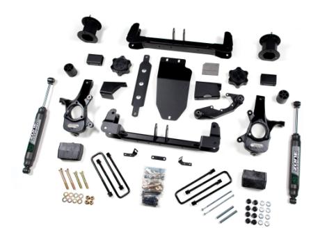 14-18 Silverado/Sierra 1500 4WD 4.5 Inch Alum/Stamped Arms Fox Adventure Shocks Zone Offroad