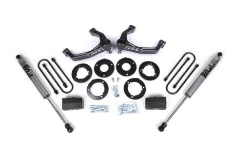 1.75 Inch Suspension Lift Kit For 25-Up Silverado/Sierra 1500 4WD 1 Inch Rear Block Spacer Front Fox 2.0 Adventure Series Rear Shock Zone Offroad