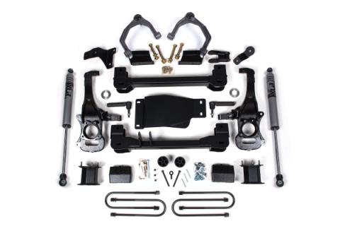 4 Inch Lift Kit For 25-Up Silverado/Sierra 1500 4WD 3 Inch Rear Block Spacer Front Fox 2.0 ADV Series Rear Shock Zone Offroad