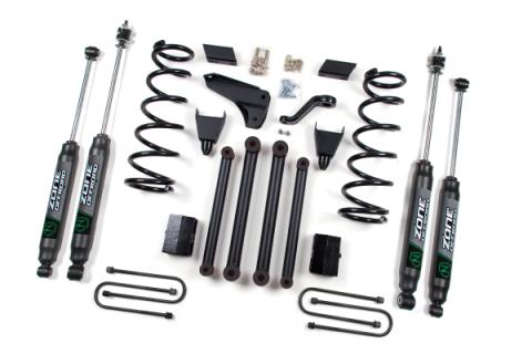 10-12 Dodge RAM 2500 5.0 Inch  Coil Spring Lift Kit With 4-1/8 Axle With Nitro Shocks Zone Offroad