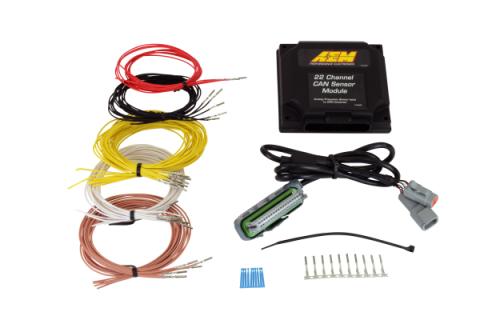 22 Channel CAN Sensor Module Multiple digital, analog, and frequency inputs AEM Electronics