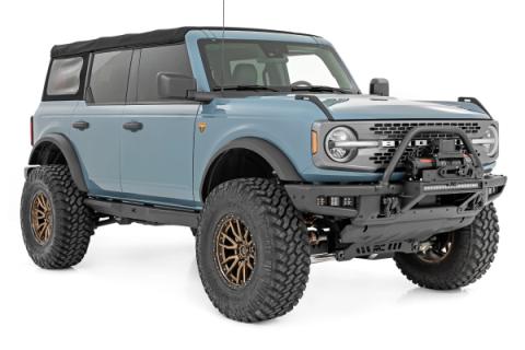 High Winch Mount All Models 9500S 20 Inch Black Single Row LED Amber DRL Ford Bronco (21-25) Rough Country