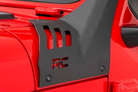 Jeep 50-Inch Straight LED Light Bar Upper Windshield Kit w/ Single-Row Black Series LED 20-Up Gladiator JT 18-20 Wrangler JL Rough Country