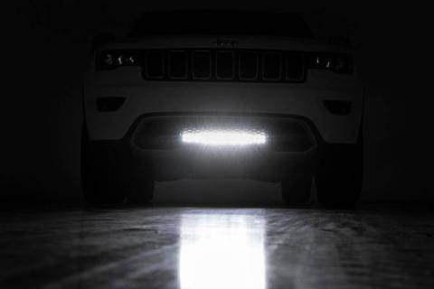 Jeep 20 Inch LED Bumper Kit Chrome Series w/Amber DRL 11-20 WK2 Grand Cherokee Rough Country