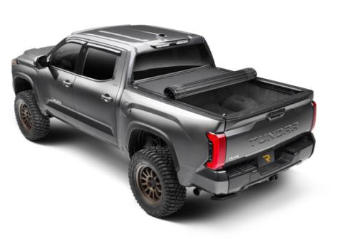 Revolver X4ts Hard Rolling Truck Bed Cover 2007-2021 Toyota Tundra 5 Foot 6 Inch Bed with Deck Rail System without Trail Special Edition Storage Boxes BAK