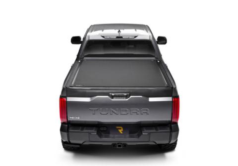 Revolver X4ts Hard Rolling Truck Bed Cover 2007-2021 Toyota Tundra 5 Foot 6 Inch Bed with Deck Rail System without Trail Special Edition Storage Boxes BAK