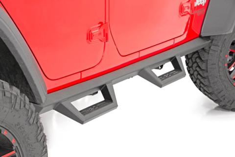 Jeep Contoured Drop Steps 18-20 Wrangler JL Unlimited 4 Door Rough Country