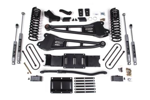 25-26 Ram 3500 4WD (Diesel) 4 Inch Radius Arm Suspension Lift Kit, 2 Inch Rear Lift w/o Overload, Block - NX2 Shocks BDS Suspension
