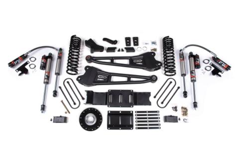 25-26 Ram 3500 (Gas) 4 Inch Radius Arm Suspension Lift Kit W/ Indexing Ring, 2 Inch Rear Lift w/o Overload, Block - Fox 2.5 PES Shocks BDS Suspension
