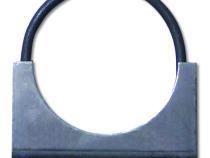 Exhaust Clamp 4 Inch Standard Steel U-Bolt Saddle Clamp Diamond Eye