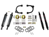 3 Inch Front Coilover Suspension Lift System with Front Upper Control Arms Rear Leaf Springs and Rear Black MAX Shocks 16-22 Toyota Tacoma Skyjacker