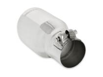 Exhaust Tip Exhaust Tip 4.00 Inch Rolled Angle Polished SS Fits 2.50 Inch Tubing Clamp On Flowmaster