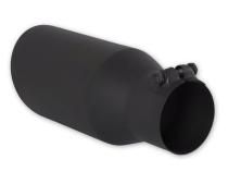 Exhaust Tip Exhaust Tip 4.5 Inch Black Angle Cut Fits 3.0 Inch Tubing, 11.00-In Long Clamp On Flowmaster