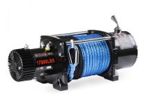 17,000 Lb 12 Volt Electric Winch with Synthetic Rope and Aluminum Fairlead Anvil Off-Road