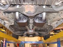 American Thunder Crossmember-Back Exhaust System Fits 1964-1972 GM A-Body With V8 Engines, 2.5 Inch Pipes Aluminized Steel Aggressive To Moderate Sound Flowmaster