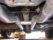 American Thunder Crossmember-Back Exhaust System Fits 1967-1970 Ford Mustang With V8 Engine And Headers. Aluminized Steel Aggressive To Moderate Sound Flowmaster