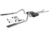 American Thunder Crossmember-Back Exhaust System 1966-1967 Ford Fairlane With V8 Engine 2.50 Inch Aluminized Steel Moderate Sound Flowmaster